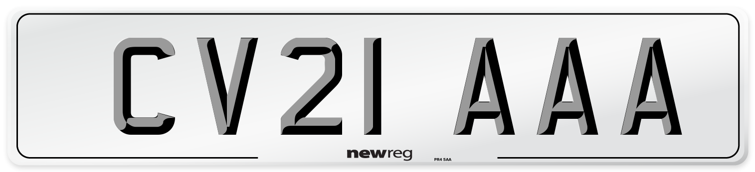 CV21 AAA Number Plate from New Reg